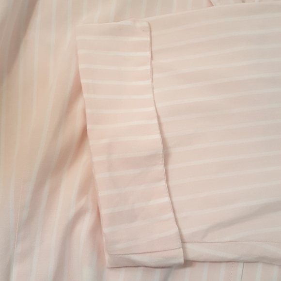 Hanna G. Shirt Pink White Stripe Button Size XL - Picture 7 of 7